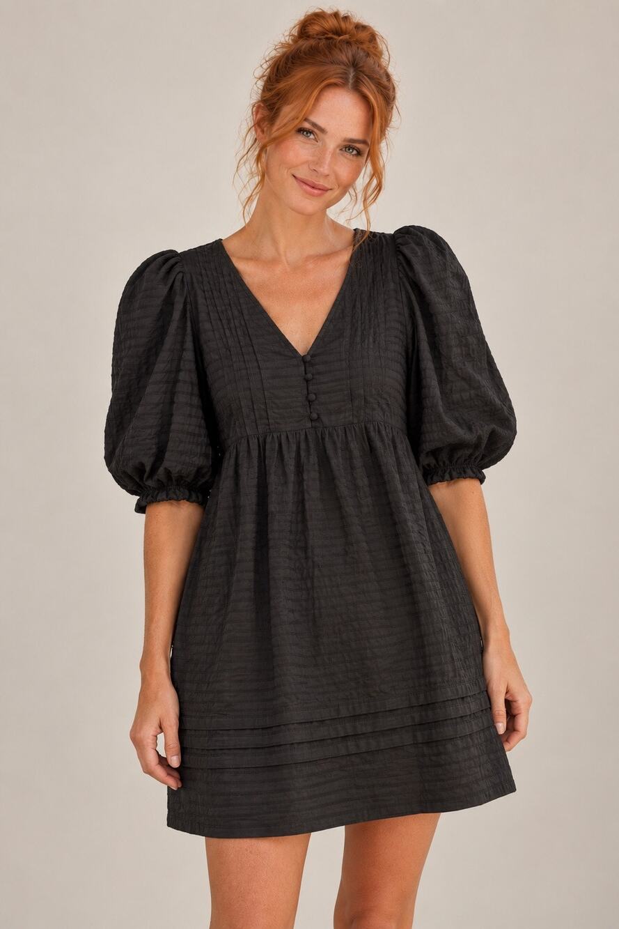 Summersalt Cotton Pintuck Dress - Sea Urchin - Size M